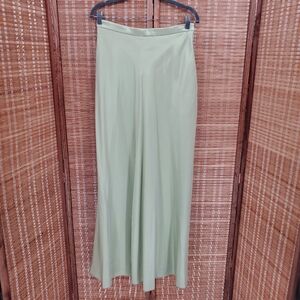 ☆ Michaelangelo Sage Green Satin Formal Maxi Skirt Size 10